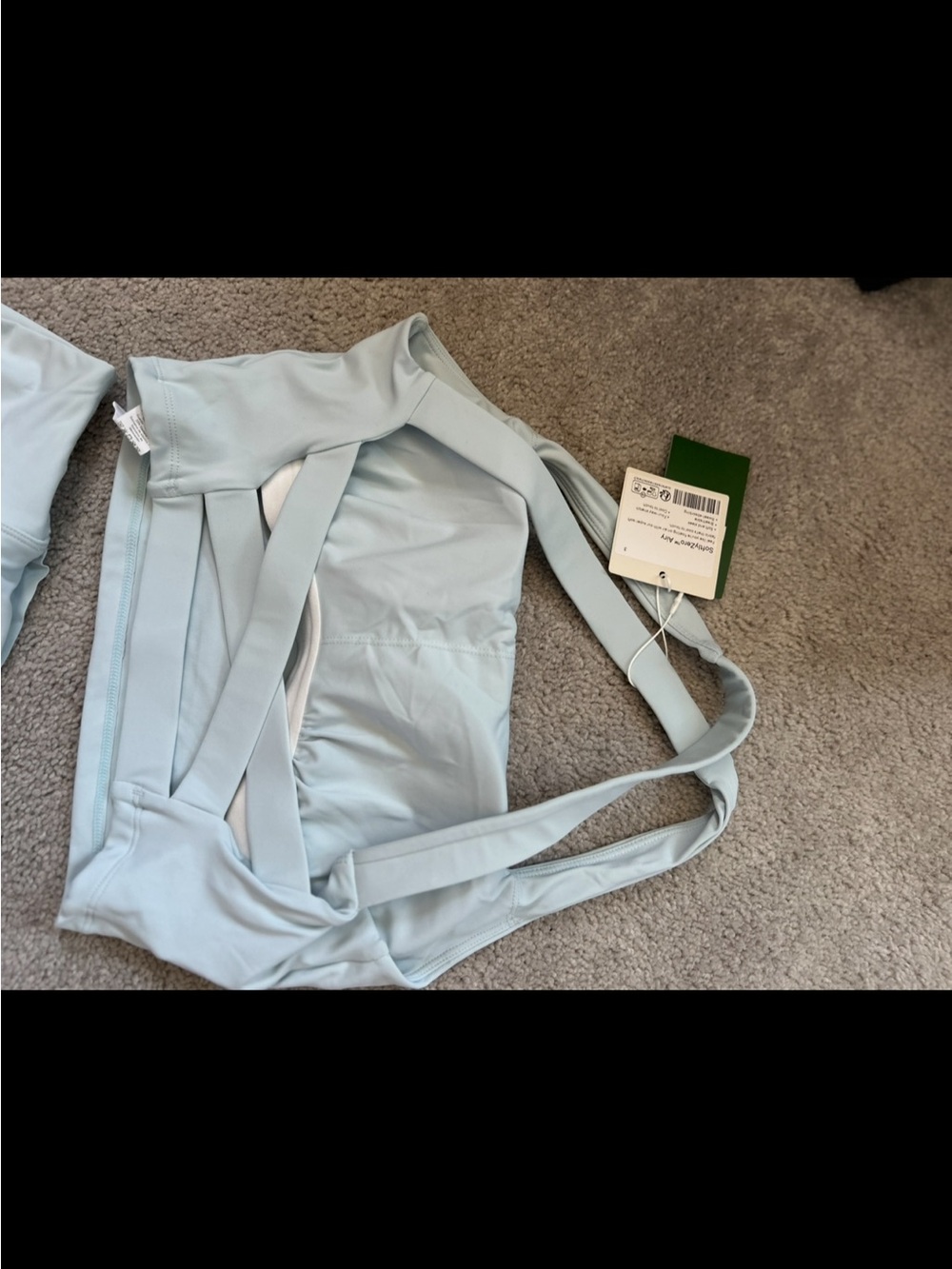 Light Blue Athletic Skirt and Crop Tank Set - Picture 3 of 4